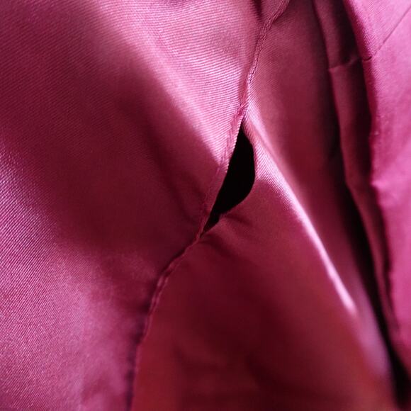 Jenny Yoo Red Silk High Low Hem Dress Size 12 Belted Formal Party Wedding Guest - Picture 6 of 11